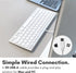 Macally Small Wired Keyboard for Mac & Windows - 78 Scissor Switch Keys, USB Mini Aluminum Keyboard