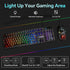 CHONCHOW 3200DPI Set PS4 Gaming Keyboard and Mouse Combo, USB Wired RGB Backlit, Mechanical Feel Anti-ghosting Keyboard