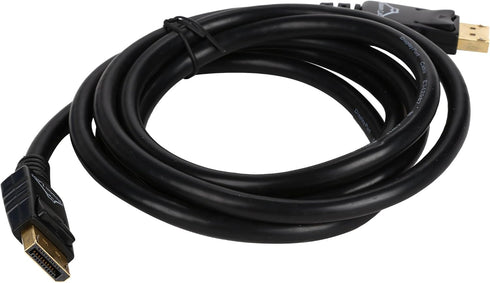 Nippon Labs DP-6-BR2 6 Feet Black DisplayPort Male to Male Cable, Gold Plated, 28 AWG, V1.2