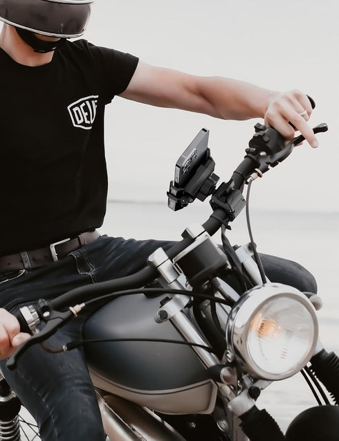 Bike Phone Mount for Electric, Mountain, Scooter, and Dirt Bikes, Universal 360° Bicycle Handlebar Holder for iPhone