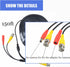 150ft Black BNC Video Power Siamese Cable for Analog AHD CVI CCTV Systems