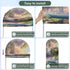 Jnbasdffb 7.2 Forest Flowers Wedding Arch Cover,Stretchy Spandex Arch Backdrop Stand Covers FT,Pink Green Oil Painting