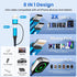 Jogrytece 4 2 17-11/Pod/Android, 5FT Multi Charging Cable for iPhone Watch Charger, in USB A/C Phone Charger Cord