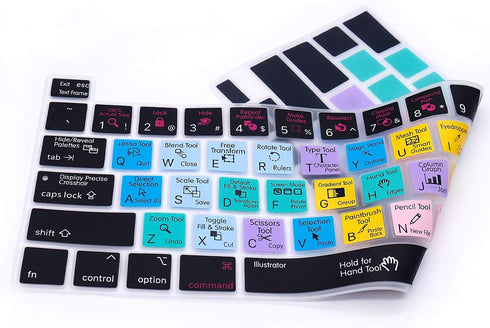 Illustrator AI Silicone Keyboard Cover Skin for MacBook Pro 16 inch A2141 2019 2020, Pro 13.3 inch A2338 M1/A2251/A2289