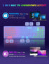 Wireless Keyboard and Mouse Combo, RGB Backlit, Rechargeable, Full-Size Ergonomic Tilt Angle, 2.4GHz Quiet Keyboard