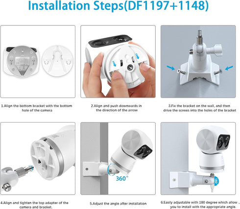 Corner Wall Mount Bracket for Eufy Security Indoor Cam S350 (White)