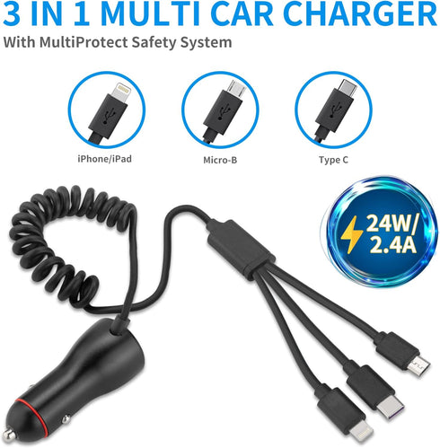 Fast Car Charger, Upgrade Dual USB Rapid Adapter Compatible with iPhone 15/14/13 Pro Max/13/12/11/Xs/XS
