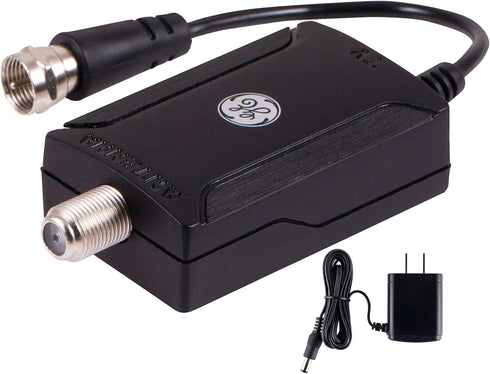 GE Indoor HD Digital TV Antenna Amplifier, Low Noise Antenna Signal Booster, Clears