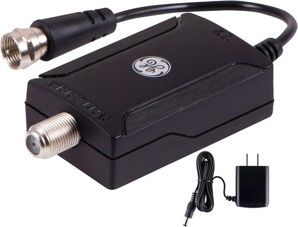GE Indoor HD Digital TV Antenna Amplifier, Low Noise Antenna Signal Booster, Clears