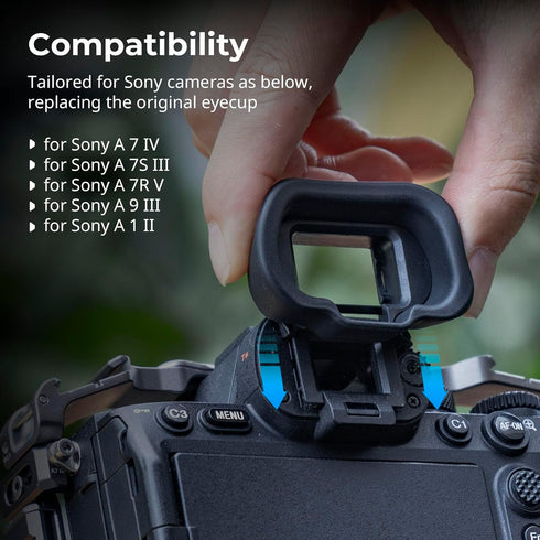 SMALLRIG 7 7 7S 7R 9 1, 1 Camera Viewfinder Eyecup for Sony Alpha V, Alpha IV, Alpha III, Alpha V, Alpha III, Alpha