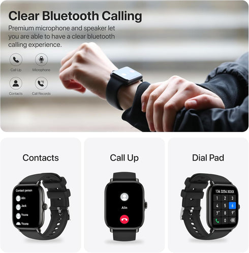 Smart Watch for Men Women, 1.91" (Answer/Make Calls/AI Voice Control), IP68 Waterproof, Heart Rate Tracker
