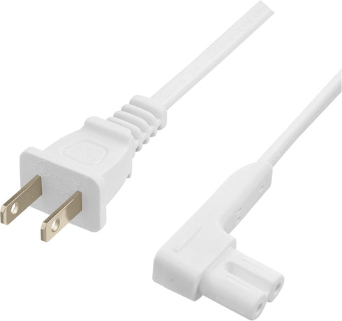19.5in Power Cord 2-Pack for Sonos One, One SL, Play-1 Speakers - Short White Power Plug Cable