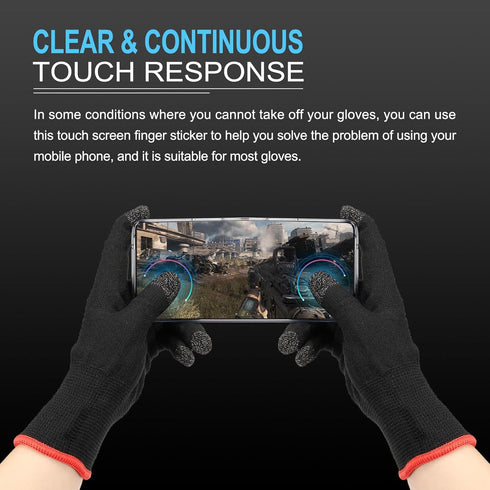 MECCANIXITY Gloves Touch Screen Sticker, Ultra High Sensitivity Flexible Carbon Fiber Stickers, Pack of 20