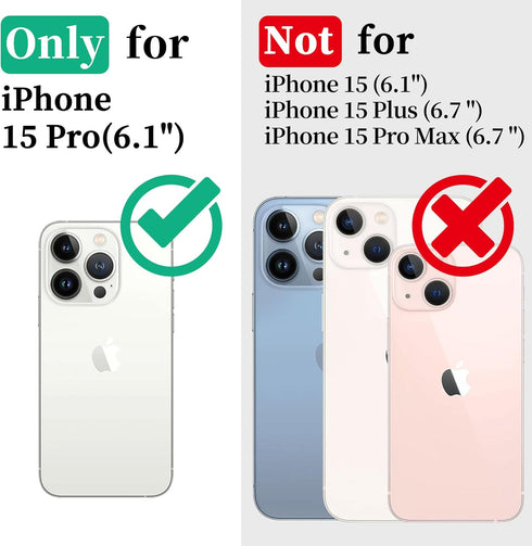 Cozycase Waterproof Shockproof Case for iPhone 15 Pro - Heavy Duty 360 Full Body Military Grade Protection with