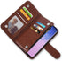 Asuwish Galaxy S10 Wallet Case: Flower Leather Flip, TPU, Tempered Glass Protector, Credit Card Holder, Brown.