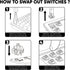 AKKO V3 Fairy Linear Silent Keyboard Switch, 5-Pin 50gf Quiet Switches for Mechanical Gaming Keyboard (45pcs)