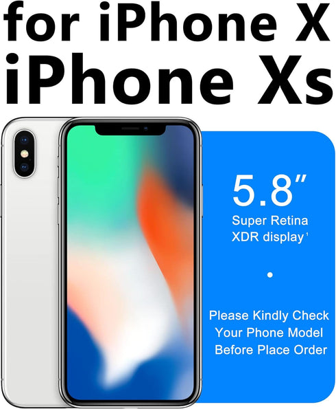 OTOFLY Premium Soft Silicone Bumper Case for iPhone X, Full-Body Protective, Black