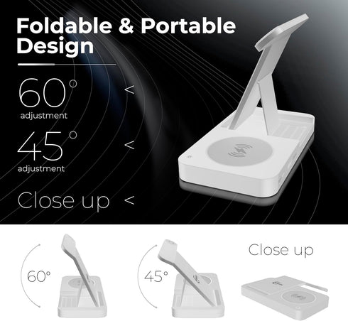 4 in 1 Wireless Charging Station - Fast Charging for Apple Devices - iPhone Charger for 15/14/13/12/11 - Apple Watch