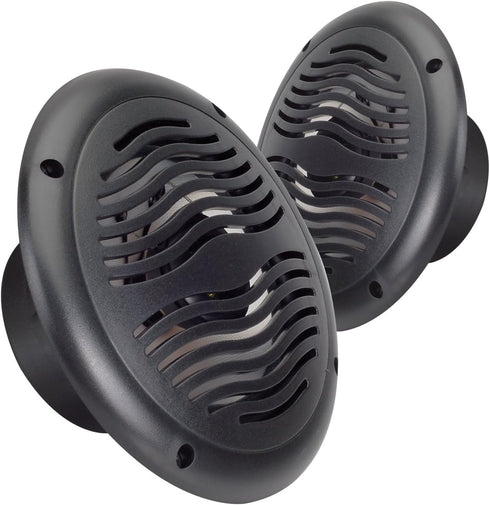 Magnadyne WR65B Water-Resistant 6.5 in. 2-Way Speakers with Integrated Grill, Sold as a Pair