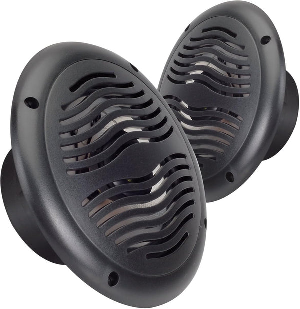 Magnadyne WR65B Water-Resistant 6.5 in. 2-Way Speakers with Integrated Grill, Sold as a Pair