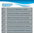 HQRP Hebrew Keyboard Stickers - Blue on Transparent for All Keyboards