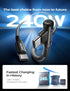 AINOPE 240W USB C to USB C Cable 6.6ft, C to C Type Fast Charging Cable for MacBook&iPad Pro, Samsung S23/22/21/20, Black by AINOPE