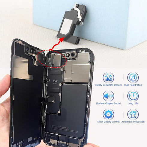 Earpiece Speaker Replacement for iPhone 13 Speaker Sound Receiver Assembly Parts with Tools
