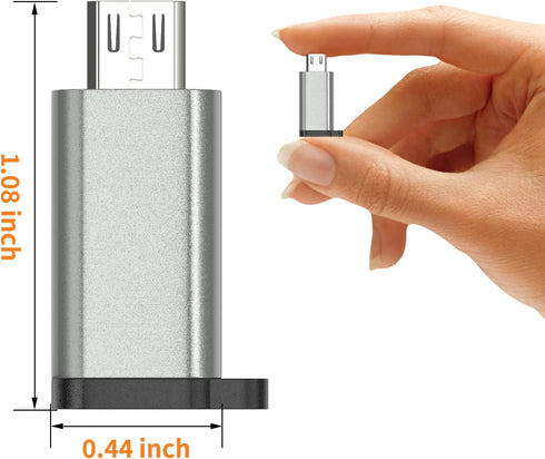 USB-C to Micro USB Adapter, 3-Pack USB Type C Female to Micro USB Male Converter for Samsung Galaxy S7 S6, Kindle, PS4