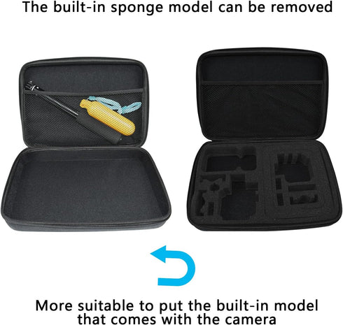 Large Carrying Case for Action Camera, Compatible with GoPro Hero 13 12 11 10 9 8 7 6 and Others
