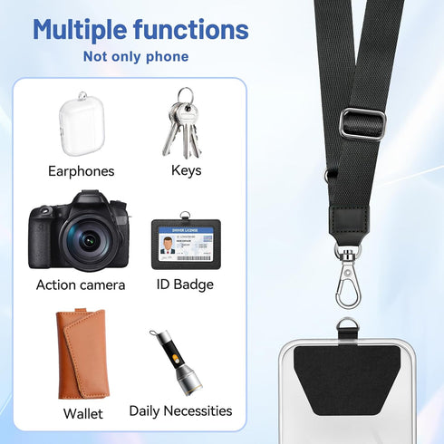 2 Pack, Doormoon Phone Lanyard, Universal Adjustable Neck Strap for Phone Case Keys ID Badges Cell Phone Lanyard