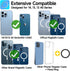 DK177 Magnetic Phone Holder for Laptop, Side Mount Compatible with iPhone 15/14/13/12 Series MagSafe Cases, Silver