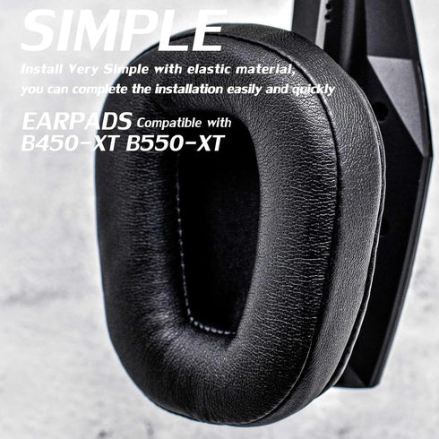 Ear Pads for B450-XT B550-XT Headset, Compatible with Microphone Foam (Protein Leather)