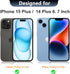 Red2Fire Magnetic Clear Case for iPhone 15 Plus, Compatible with Magsafe, Military Grade Drop Protection, Slim Phone