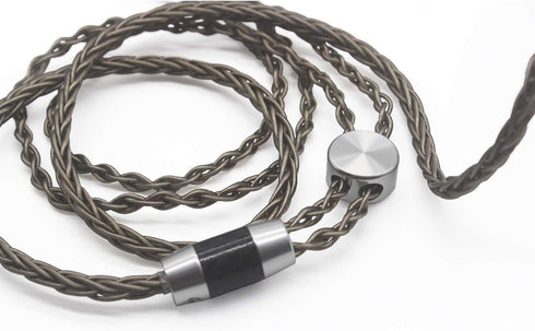 Youkamoo 8 Core Braided Silver Plated Replacement Cable for Hifiman HE4XX, 3.5mm to Dual 3.5mm Male