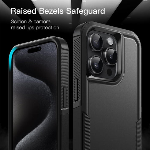JETech 15 6.1-Inch, Case for iPhone Pro Heavy Duty Dual-Layer Rugged Protection, Shockproof Protective Tough Phone