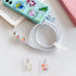 Cute Floral Cable Protector for iPhone Charger Red Rose Wild Flower Bouquet Butterfly Cherry Blossoms Pattern 4 pcs Set Charging Cord Phone Saver