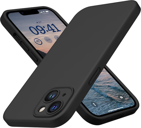 CellEver Heavy-Duty Silicone Case for iPhone 14 Plus, Black Military Drop Protection with Camera Shield and