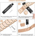 22mm Bling Rhinestone Diamond Metal Strap with Bezel Ring Cover Replacement for Samsung Galaxy Watch 46mm/Gear S3 (Rose