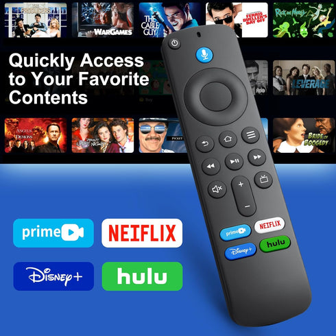 Voice Remote Control Replacement for Fire TV Stick, Cube, and Insignia-Toshiba-Pioneer Smart TVs