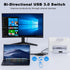 3.0 2 1 1 2 2 1 USB Switch, Bi-Directional USB Switch in Out/ in Out, USB Switcher Computers Share Devices for Printer