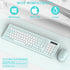 RECCAZR 2.4GHz Silent Keyboard and Mouse Combo Wireless,ful-Sized Wireless Keyboard and Adjustable DPI Mouse, USB