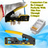 100-Pack RJ45 Pass Through Connectors, Cat6 Cat6A Shielded Ends for 23AWG Solid Wire and Standard Cable