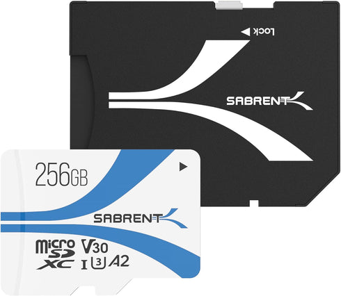SABRENT Rocket V30 A2 256GB MicroSDXC Memory Card R100MB/s W30MB/s for Steam Deck, Nintendo-Switch, Go Pro, Cameras