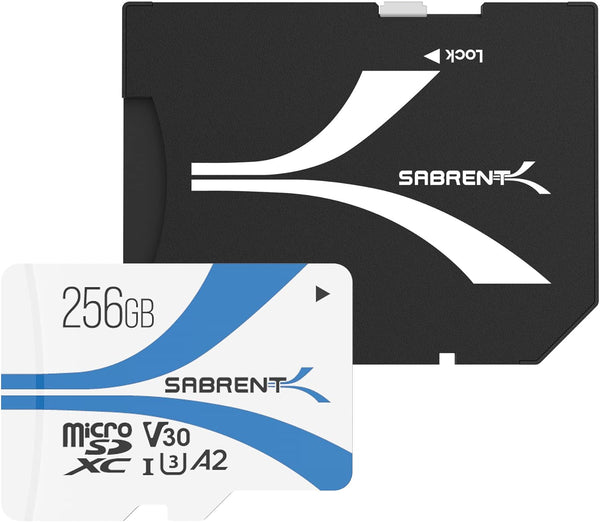 SABRENT Rocket V30 A2 256GB MicroSDXC Memory Card R100MB/s W30MB/s for Steam Deck, Nintendo-Switch, Go Pro, Cameras