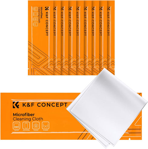 K&F Concept 40 Pack Microfiber Cleaning Cloths, 6x6in Premium Lens Cleaner for Electronics and Screens