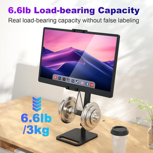 Hnfrwd 6-18.5 Inch,Universal Portable Monitor Stand Holder for Desktop Version Expandable Display Base Adjustable