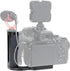 FocusFoto 2nd 1/4" Gen L-Shaped Bracket Holder Stabilizer with Side Handle Grip Universal for DSLR Mirrorless Camera