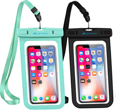 2-Pack Waterproof Phone Case, IPX8 Lanyard Waterproof Pouch, Universal Clear Dry Bag for iPhone 15/14/13/12 and Samsung