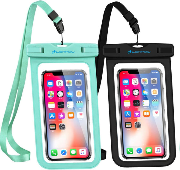 2-Pack Waterproof Phone Case, IPX8 Lanyard Waterproof Pouch, Universal Clear Dry Bag for iPhone 15/14/13/12 and Samsung
