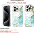 BAISRKE Clear Case Design for iPhone 15 Pro 6.1 inch, with 2 Pack Screen Protectors + 1 Pack Camera Lens Protector Slim Shockproof Women Cute Bumper Cover 6.1" 2023 (Green Marble)